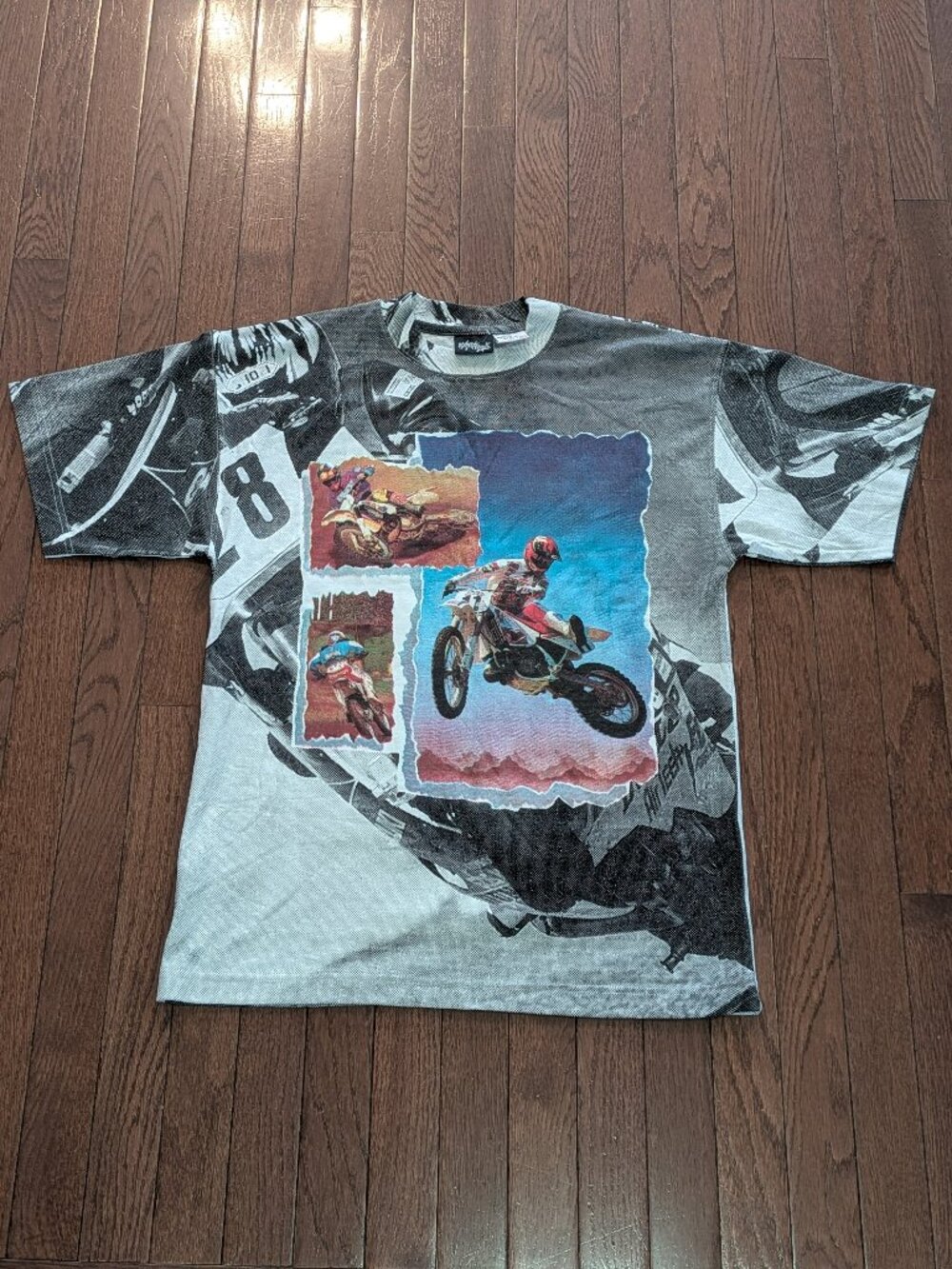 90's Xtreme Zone Motocross All Over Print T-Shirt - Size M